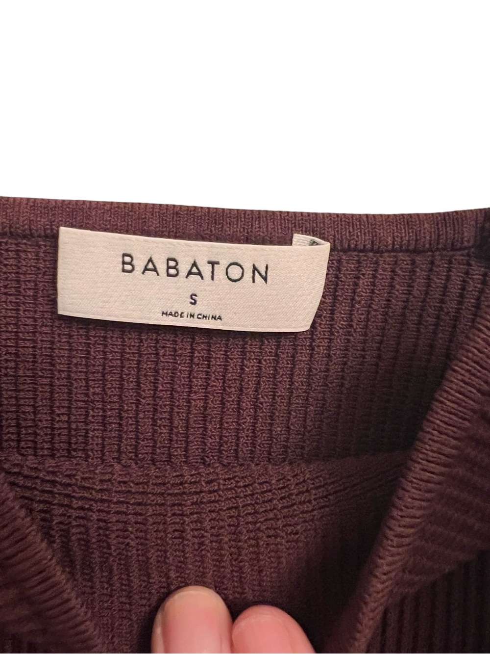 Babaton Sculpt Knit Cami Cropped Tank Top Chocolate Brown Size Small - Picture 3 of 7